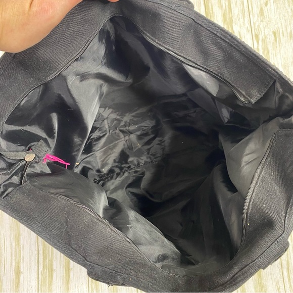 Victoria’s Secret Pink & Silver Sequin Stripe Tote Bag - Picture 4 of 8